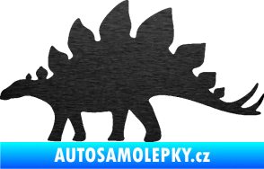 Samolepka Stegosaurus 001 levá škrábaný kov černý