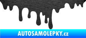 Samolepka Stékající skvrna 002 levá krevní cákanec škrábaný kov černý