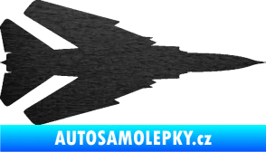 Samolepka Stíhací letoun 007 pravá MIG škrábaný kov černý
