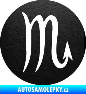 Samolepka Štír 001 - horoskop škrábaný kov černý