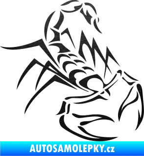 Samolepka Štír 017 pravá škrábaný kov černý