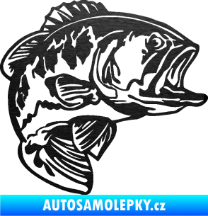 Samolepka Sumec 007 pravá škrábaný kov černý