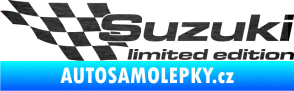 Samolepka Suzuki limited edition levá škrábaný kov černý