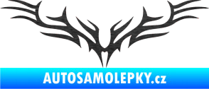 Samolepka Tetování 008 škrábaný kov černý