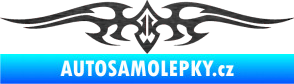 Samolepka Tetování 018 škrábaný kov černý