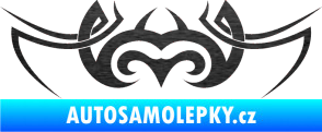 Samolepka Tetování 026 škrábaný kov černý