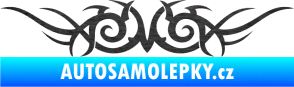 Samolepka Tetování 058 škrábaný kov černý