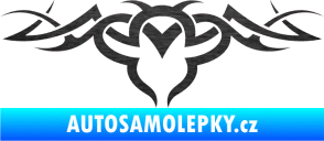 Samolepka Tetování 062 škrábaný kov černý