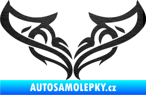 Samolepka Tetování 063 škrábaný kov černý