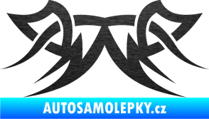 Samolepka Tetování 064 škrábaný kov černý