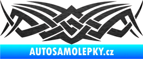 Samolepka Tetování 076 škrábaný kov černý