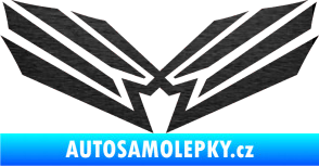 Samolepka Tetování 077 škrábaný kov černý