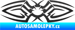 Samolepka Tetování 095 škrábaný kov černý