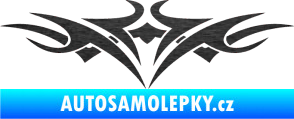 Samolepka Tetování 106 škrábaný kov černý