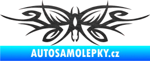 Samolepka Tetování 111 motýl škrábaný kov černý