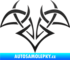 Samolepka Tetování 124 škrábaný kov černý