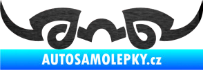 Samolepka Tetování 127 škrábaný kov černý