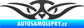 Samolepka Tetování 128 škrábaný kov černý