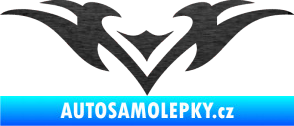 Samolepka Tetování 136 škrábaný kov černý