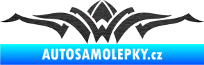 Samolepka Tetování 140 škrábaný kov černý