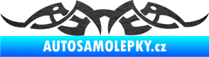Samolepka Tetování 141 škrábaný kov černý