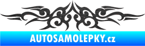 Samolepka Tetování 143 škrábaný kov černý