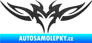 Samolepka Tetování 150 škrábaný kov černý