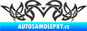 Samolepka Tetování 152 škrábaný kov černý