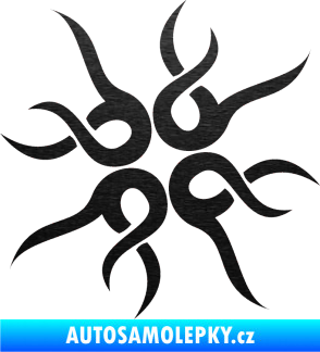 Samolepka Tetování 156 škrábaný kov černý