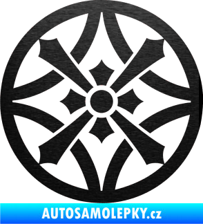 Samolepka Tetování 163 škrábaný kov černý