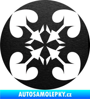 Samolepka Tetování 172 škrábaný kov černý