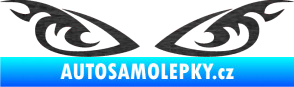 Samolepka Tetování 182 oči škrábaný kov černý