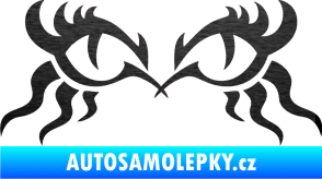 Samolepka Tetování 183 oči škrábaný kov černý
