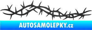 Samolepka Tetování 185 trny škrábaný kov černý