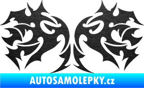 Samolepka Tetování 197 škrábaný kov černý