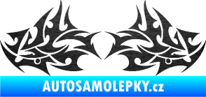 Samolepka Tetování 198 škrábaný kov černý