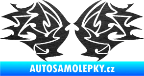 Samolepka Tetování 205 škrábaný kov černý