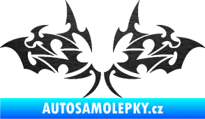 Samolepka Tetování 206 škrábaný kov černý