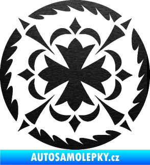 Samolepka Tetování 207 škrábaný kov černý