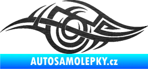 Samolepka Tetování 208 levá škrábaný kov černý