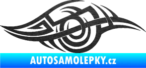 Samolepka Tetování 208 pravá škrábaný kov černý