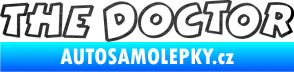 Samolepka The Doctor obrys škrábaný kov černý