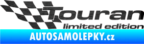 Samolepka Touran limited edition levá škrábaný kov černý