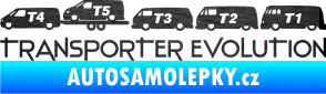 Samolepka Transporter evolution - levá škrábaný kov černý