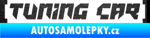 Samolepka Tuning car škrábaný kov černý