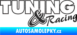 Samolepka Tuning racing obrys škrábaný kov černý