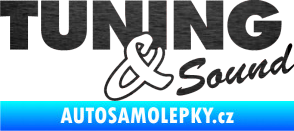Samolepka Tuning sound škrábaný kov černý