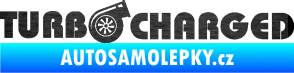 Samolepka Turbo charged nápis škrábaný kov černý