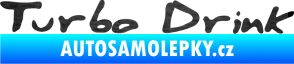 Samolepka Turbo drink škrábaný kov černý