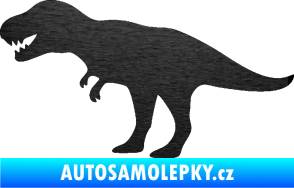Samolepka Tyrannosaurus Rex 001 levá škrábaný kov černý